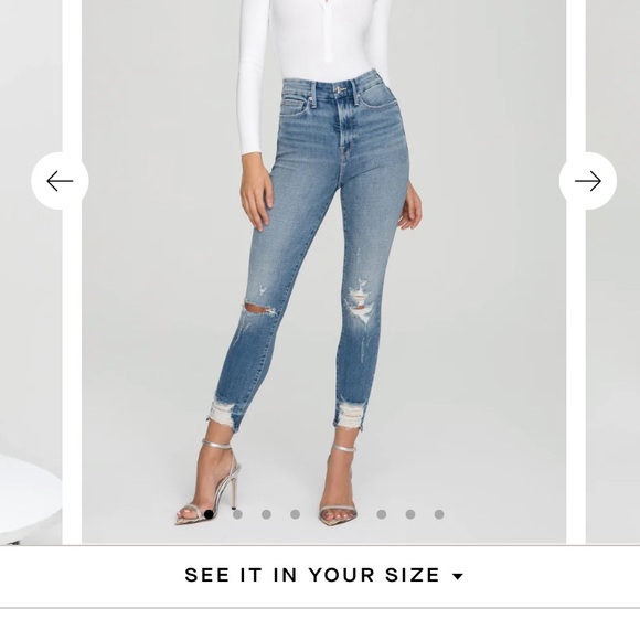 Good American Good Waist- Distressed Skinny Jean - Picture 5 of 5